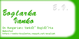 boglarka vanko business card